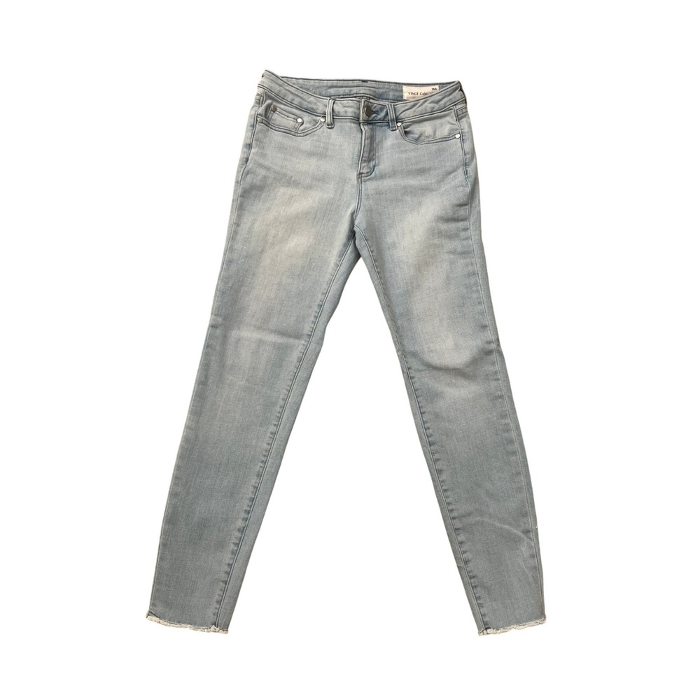 Vince Camuto Light Wash Frayed Hem Skinny Jeans Women's Size 28/6‎